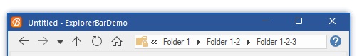 Windows 10-like Explorer Toolbar with "simplified" buttons: